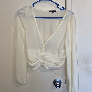 cute white long sleeve shirt